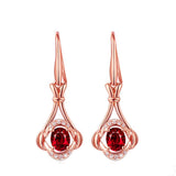 Red Crystal & cubic zirconia Eye Drop Earrings - streetregion