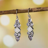 Purple Crystal & Opal Princess Drop Earrings - streetregion