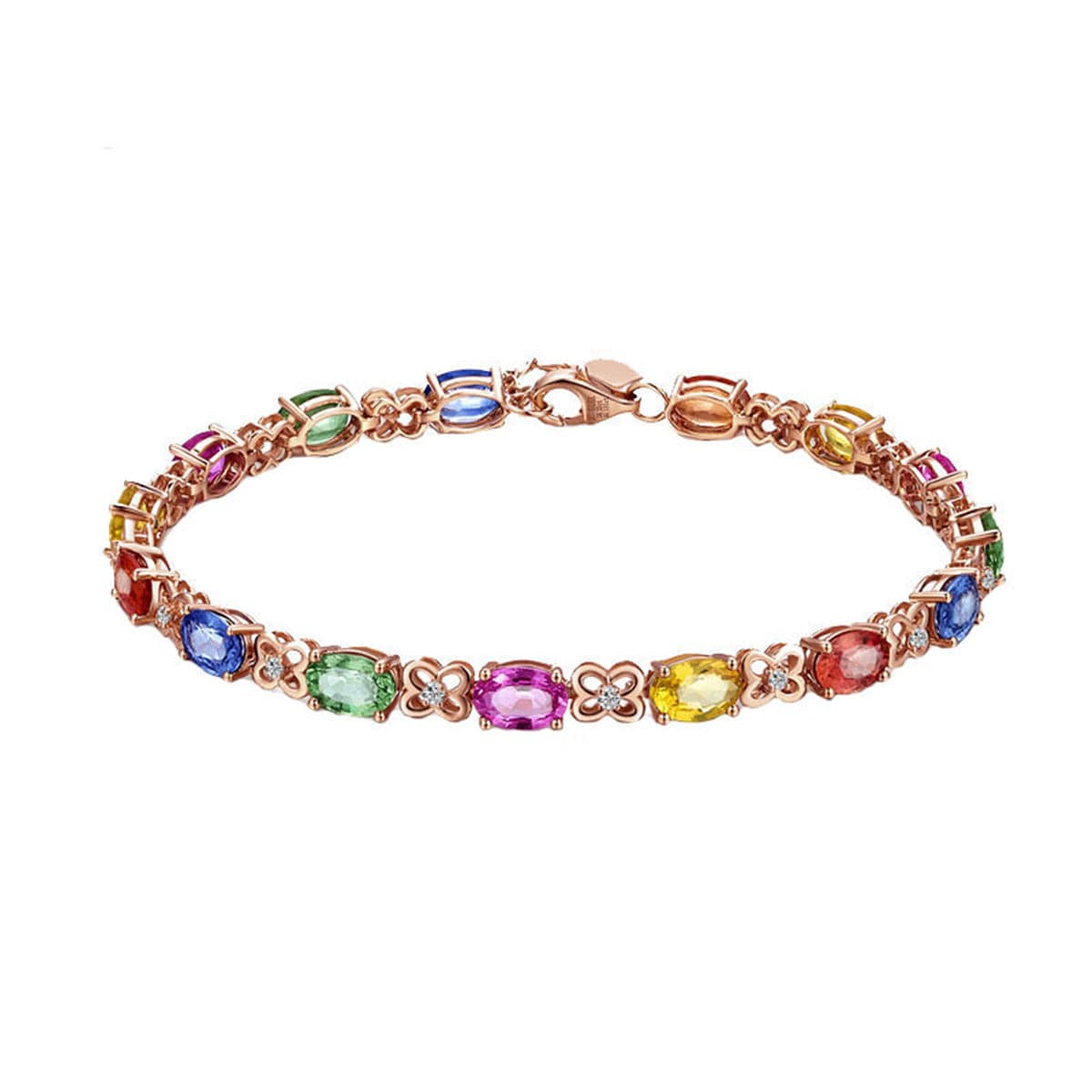 cubic zirconia & Crystal Flower Station Bracelet - streetregion