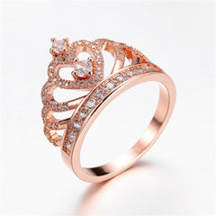cubic zirconia & 18k Rose Gold-Plated My Queen Statement Ring - streetregion