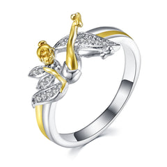 Cubic Zirconia & Two-Tone Fairy Ring
