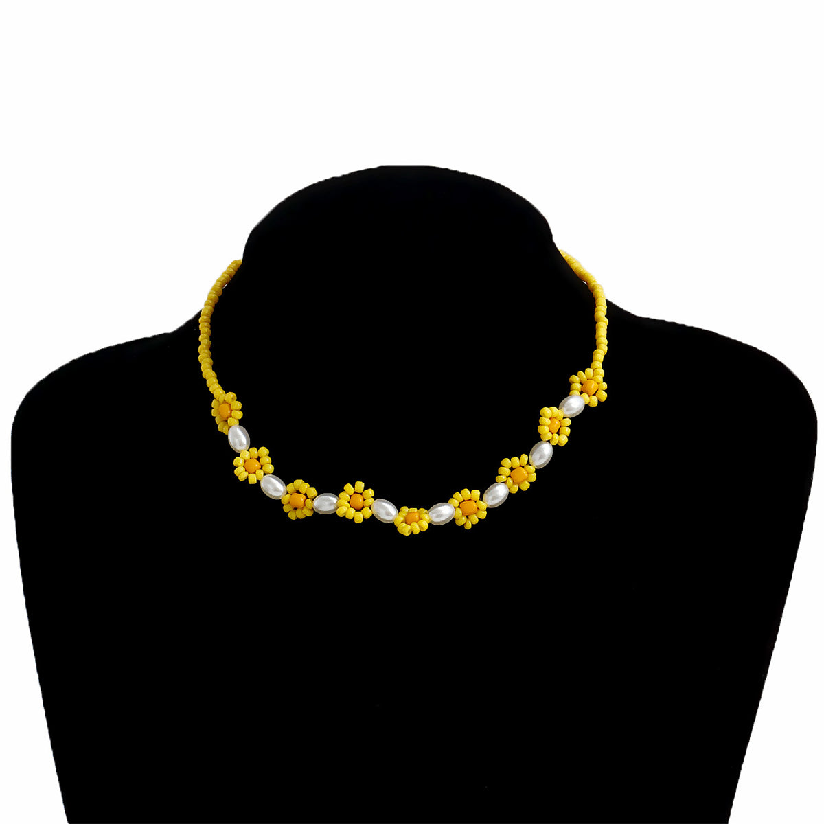 Yellow Howlite & Pearl 18K Gold-Plated Beaded Station Necklace