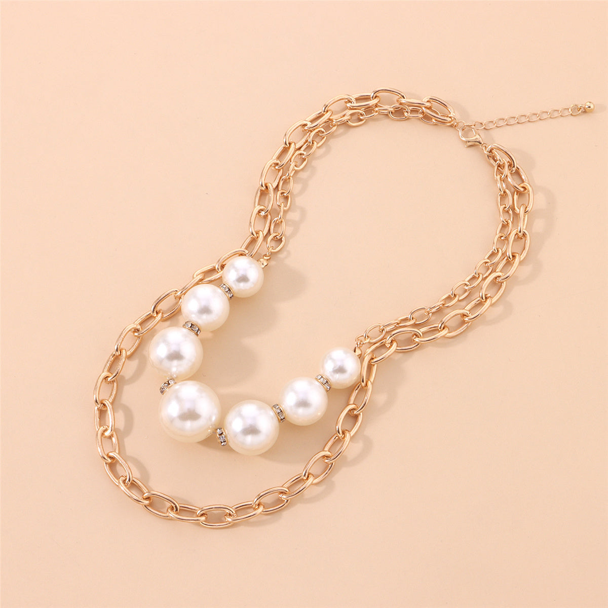 Pearl & Cubic Zirconia 18K Gold-Plated Layered Pendant Necklace