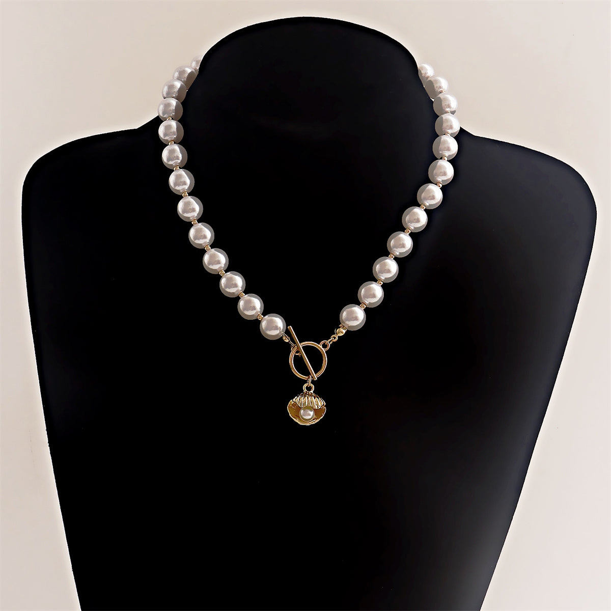 Pearl & 18K Gold-Plated Shell Pendant Necklace