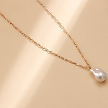 Pearl and Turquoise 18K Gold-Plated Heart Pendant Layered Necklace, jewelry gift sets for women, lifestyle look