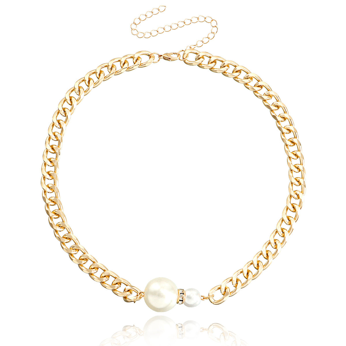 Pearl and Cubic Zirconia 18K Gold-Plated Pendant Necklace, gold pendant necklace for women, lifestyle look