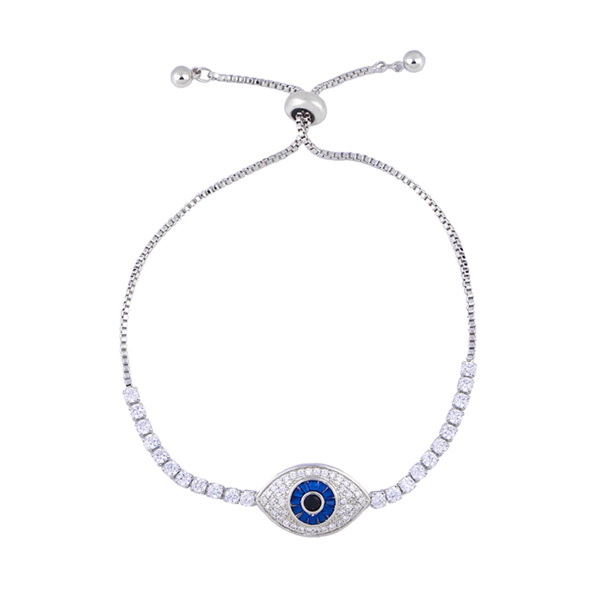 Crystal & Cubic Zirconia Eye Adjustable Bracelet