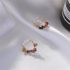 Oré & Pearl 18K Gold-Plated Stud Earrings