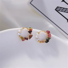 Oré & Pearl 18K Gold-Plated Stud Earrings