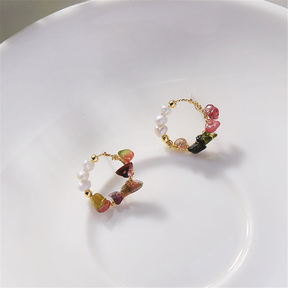 Oré & Pearl 18K Gold-Plated Stud Earrings