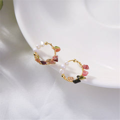 Oré & Pearl 18K Gold-Plated Stud Earrings