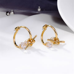 Pearl & Acrylic 18K Gold-Plated Knot Ear Jackets