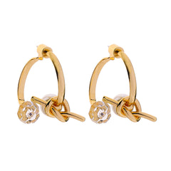 Pearl & Acrylic 18K Gold-Plated Knot Ear Jackets