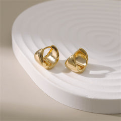 18K Gold-Plated Triangle Huggie Earrings
