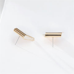 18K Gold-Plated Folded Geometric Stud Earrings