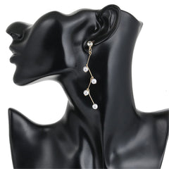 Cubic Zirconia & Pearl 18K Gold-Plated Botany Drop Earrings