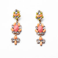 Cubic Zirconia & 18k Gold-Plated Marquise Cluster Drop Earrings