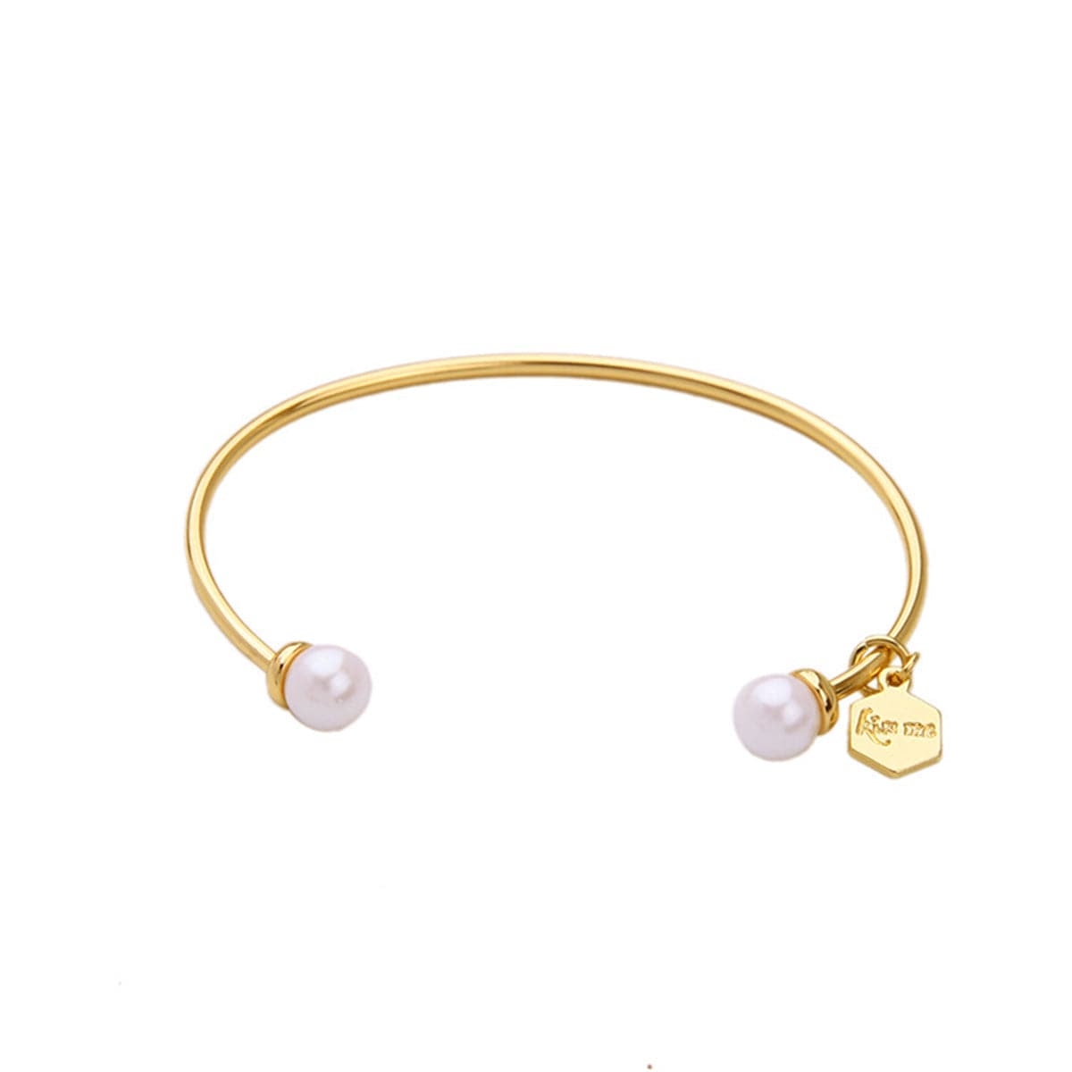 Pearl & 18K Gold-Plated 'Kiss Me' Cuff
