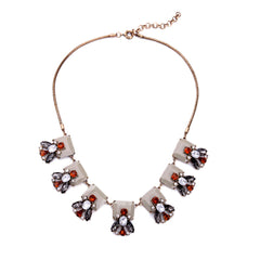 Cubic Zirconia & 18K Gold-Plated Statement Necklace