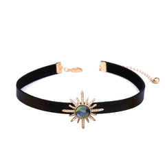 Crystal & Cubic Zirconia Sun Choker