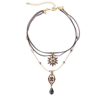 Crystal & Cubic Zirconia Sun Layered Pendant Necklace
